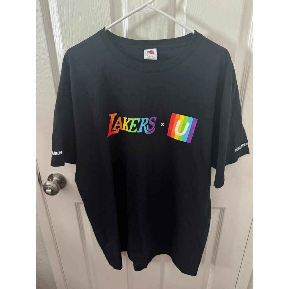 Los Angeles Lakers 2018 Pride Night LGBTQ Promo T-Shirt Men's XL